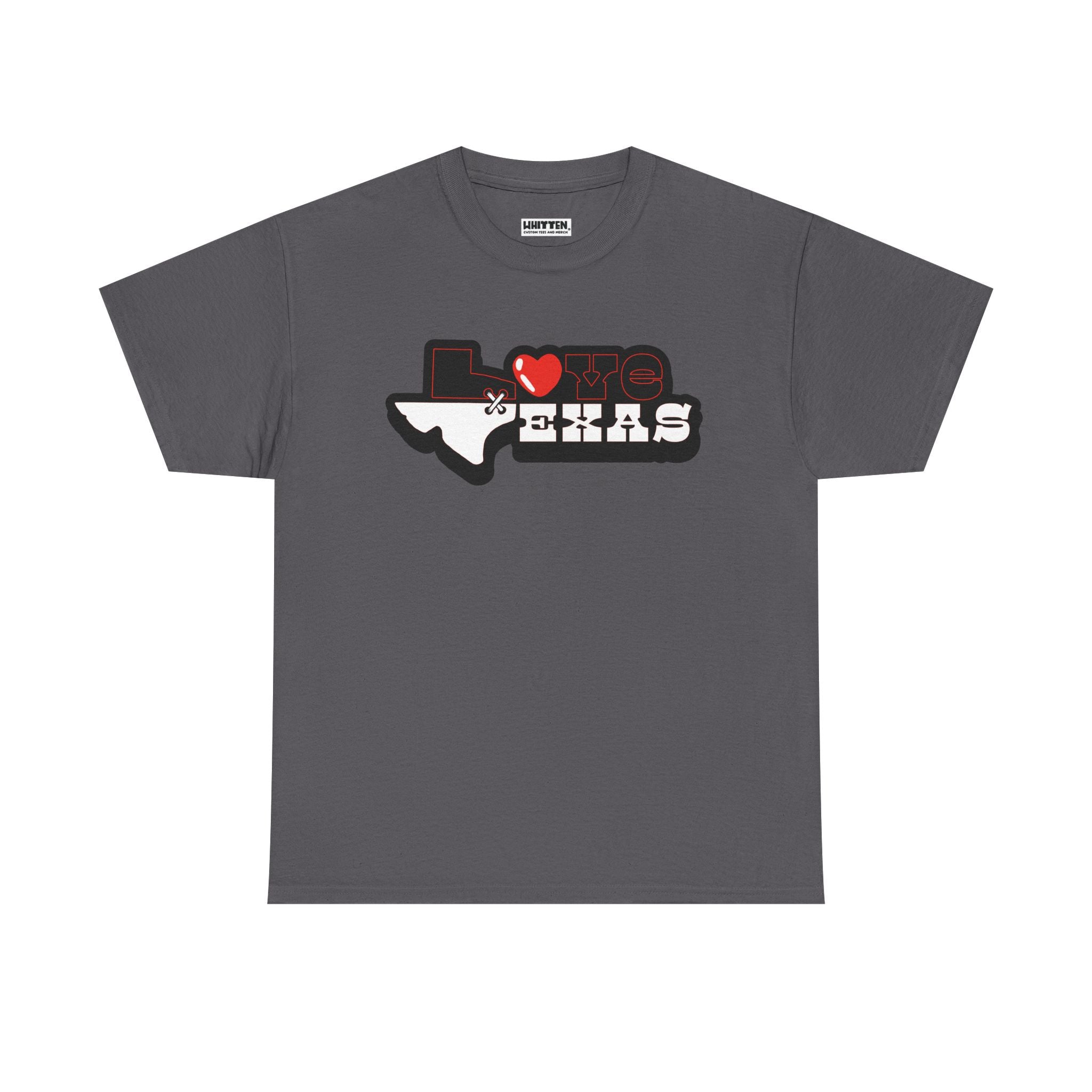 I Love Texas Heart Outline T-Shirt
