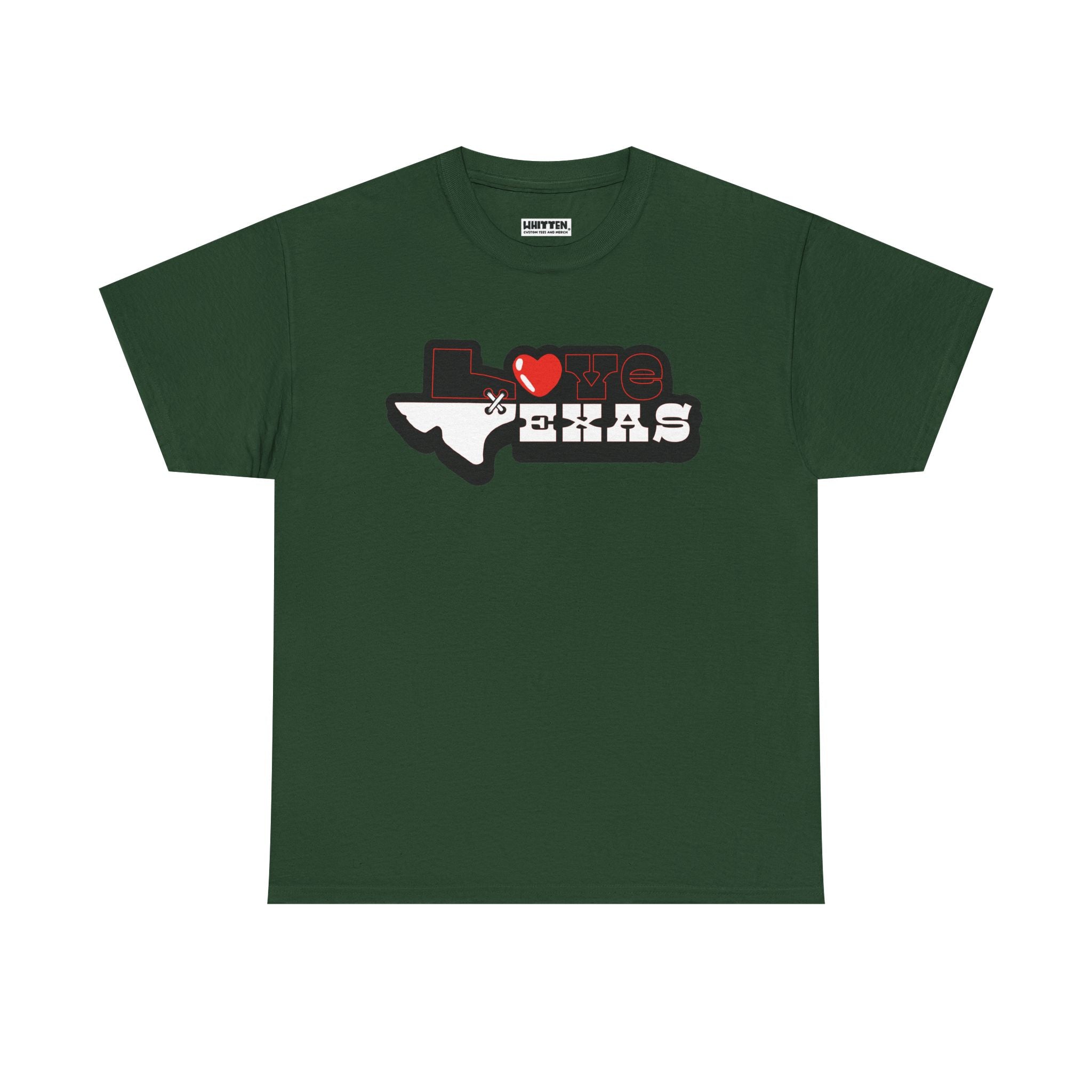 I Love Texas Heart Outline T-Shirt