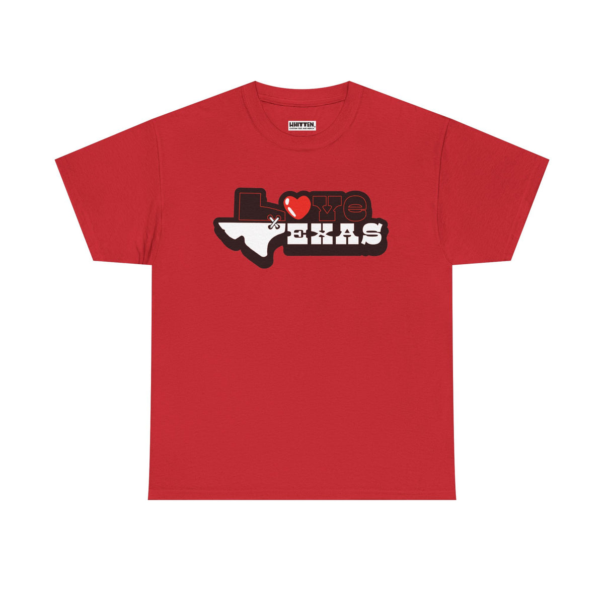 I Love Texas Heart Outline T-Shirt