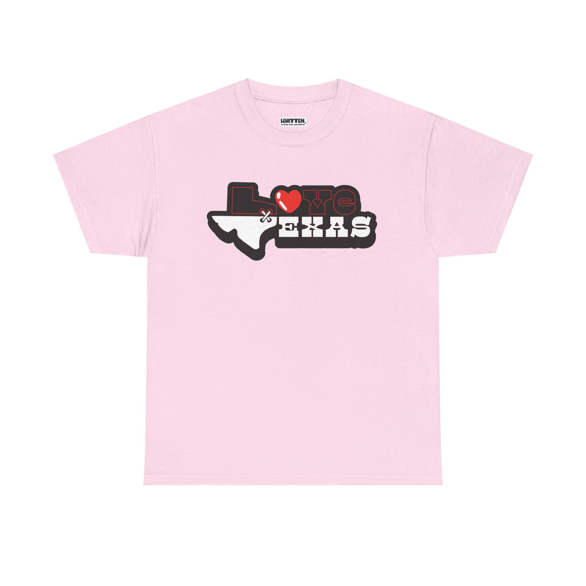 I Love Texas Heart Outline T-Shirt