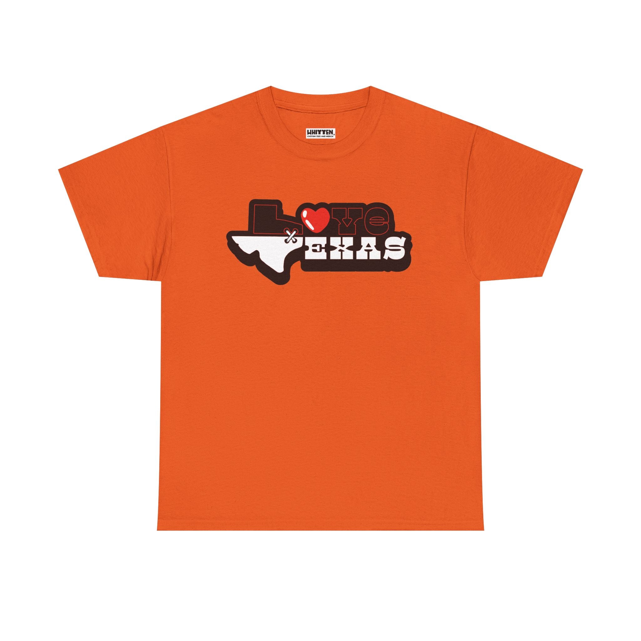 I Love Texas Heart Outline T-Shirt